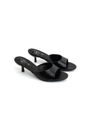 Stiletto Heel Clogs - BLACK