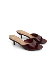 Stiletto-heeled mules - WINE