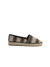 Espadrillas natural in paglia - NERO