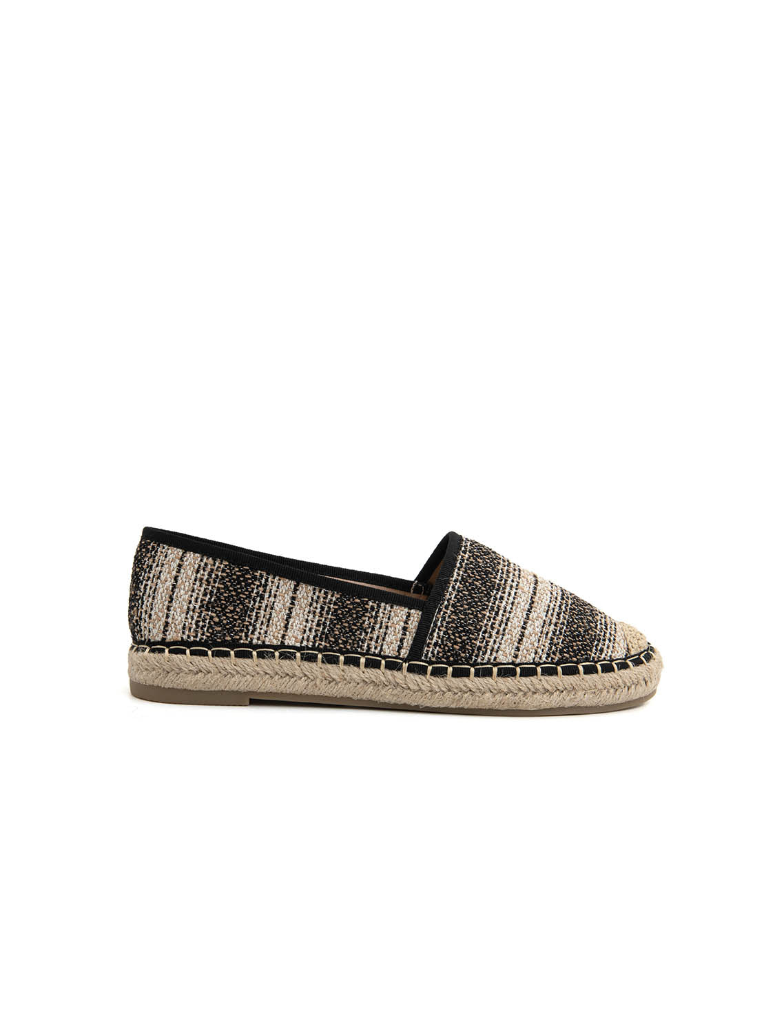Espadrillas natural in paglia - NERO