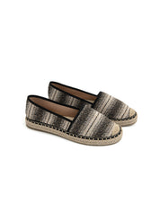 Espadrillas natural in paglia - NERO
