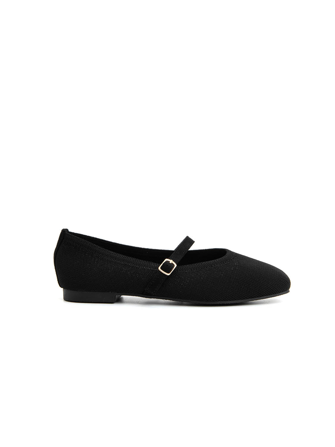 Ballerina micro-intrecciata in tessuto - NERO