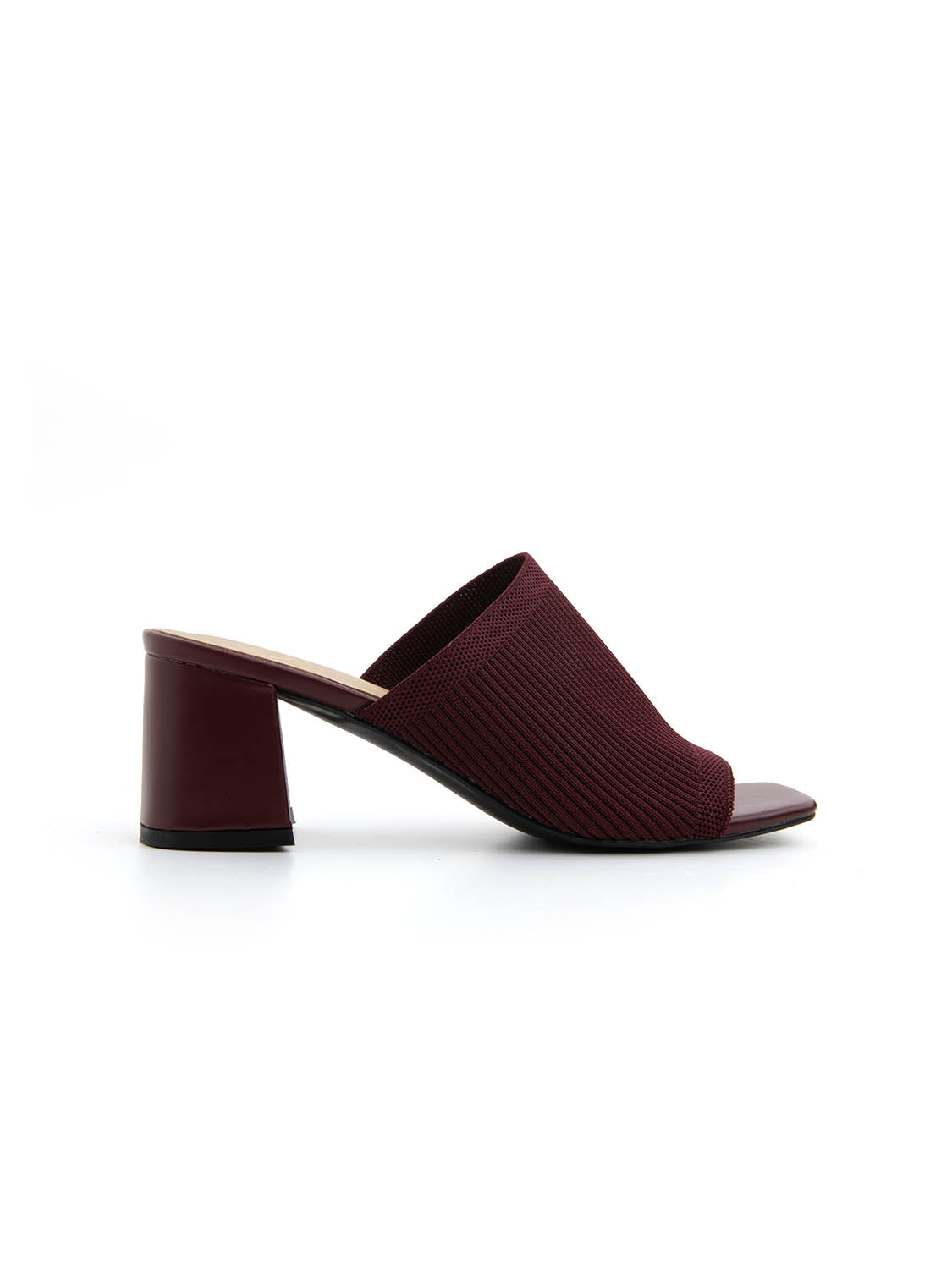 Sabot con tacco largo e fascia microintrecciata - VINO