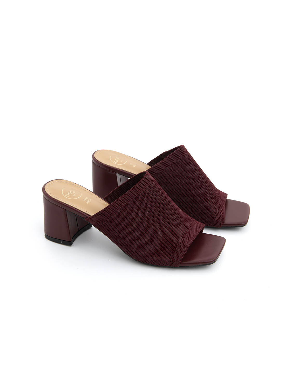 Sabot con tacco largo e fascia microintrecciata - VINO