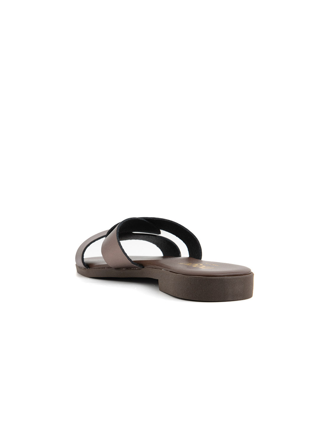 Ciabatta metallic croos in vera pelle - PETROLIO