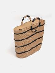 Straw beach bags - KHAKI