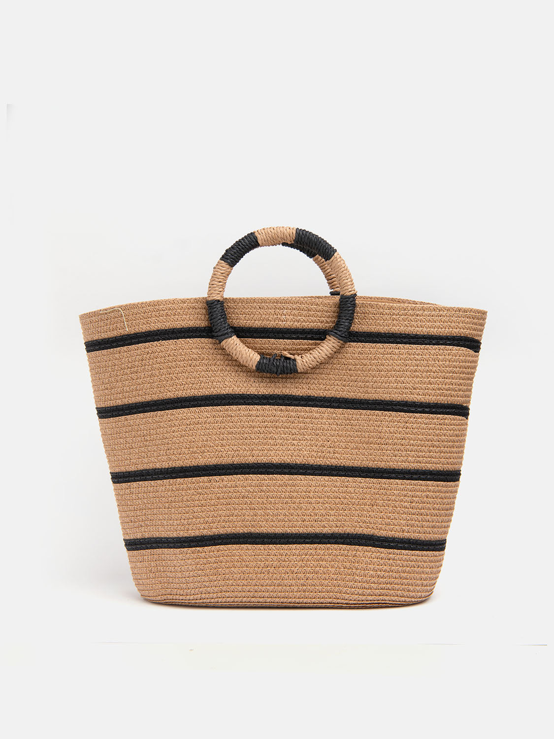 Straw beach bags - KHAKI