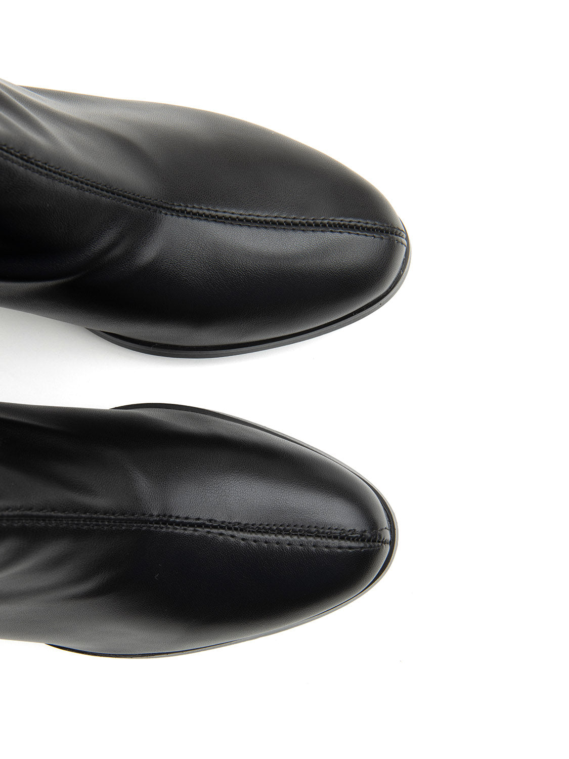 Stivale con tacco scultoreo sock style - NERO