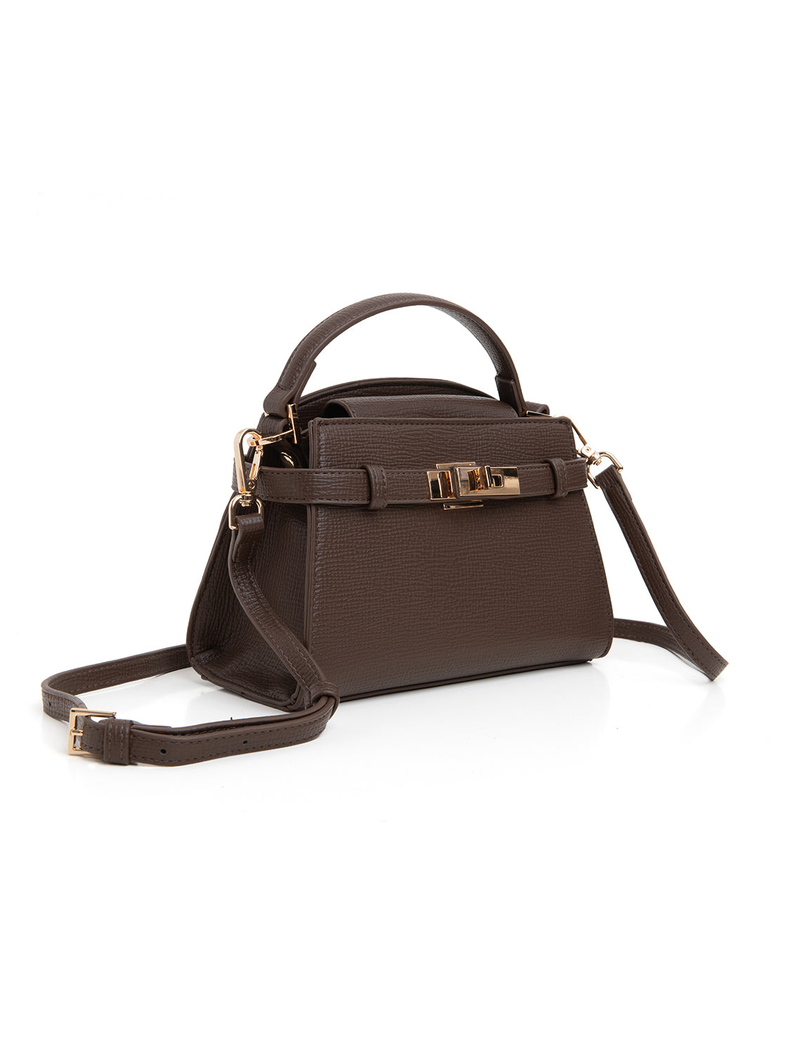 Mini handbag strutturata - CUOIO