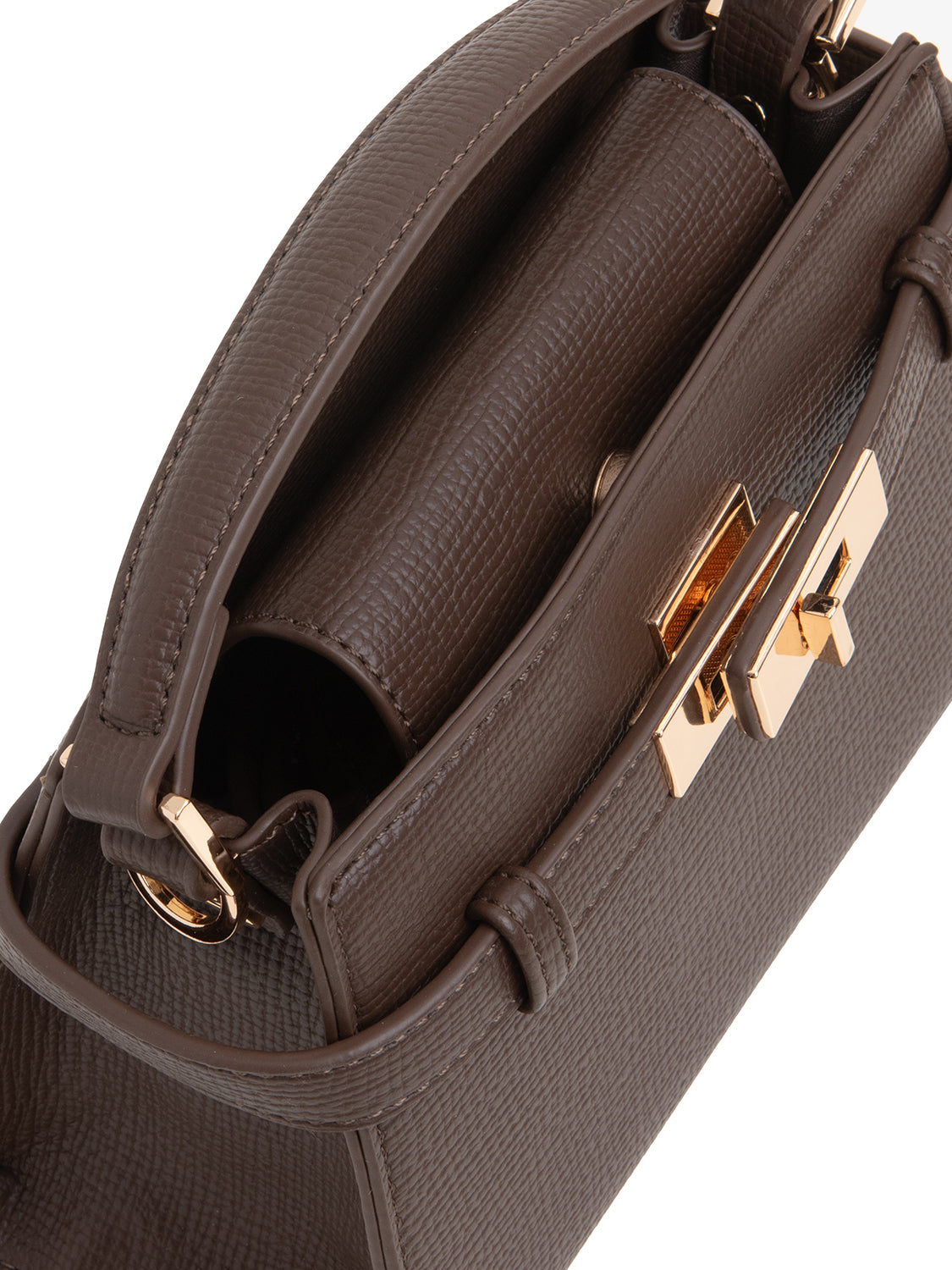 Mini handbag strutturata - CUOIO