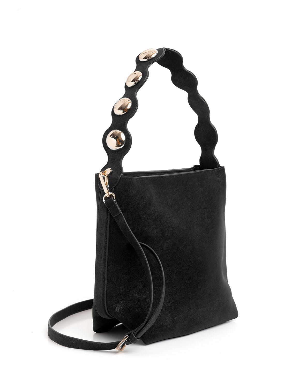 Borsa verticale placcata - NERO