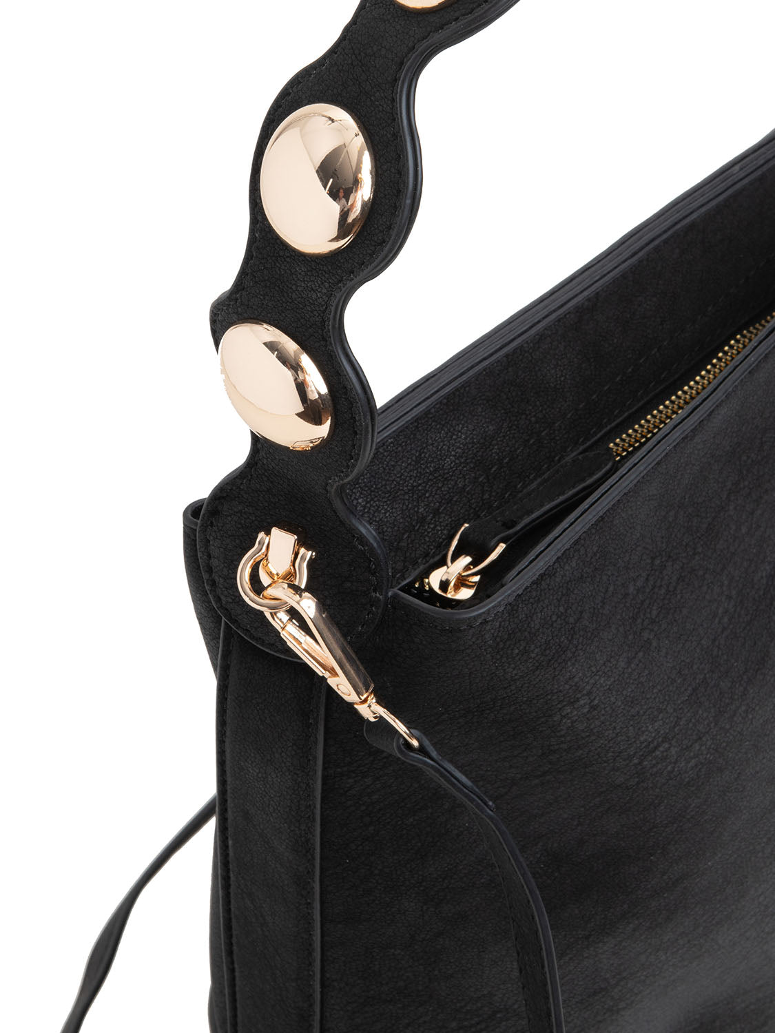 Borsa verticale placcata - NERO