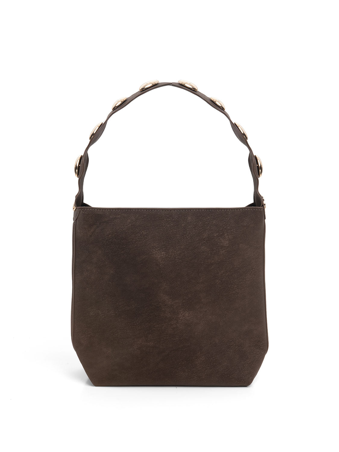 Borsa verticale placcata - CAFFÈ