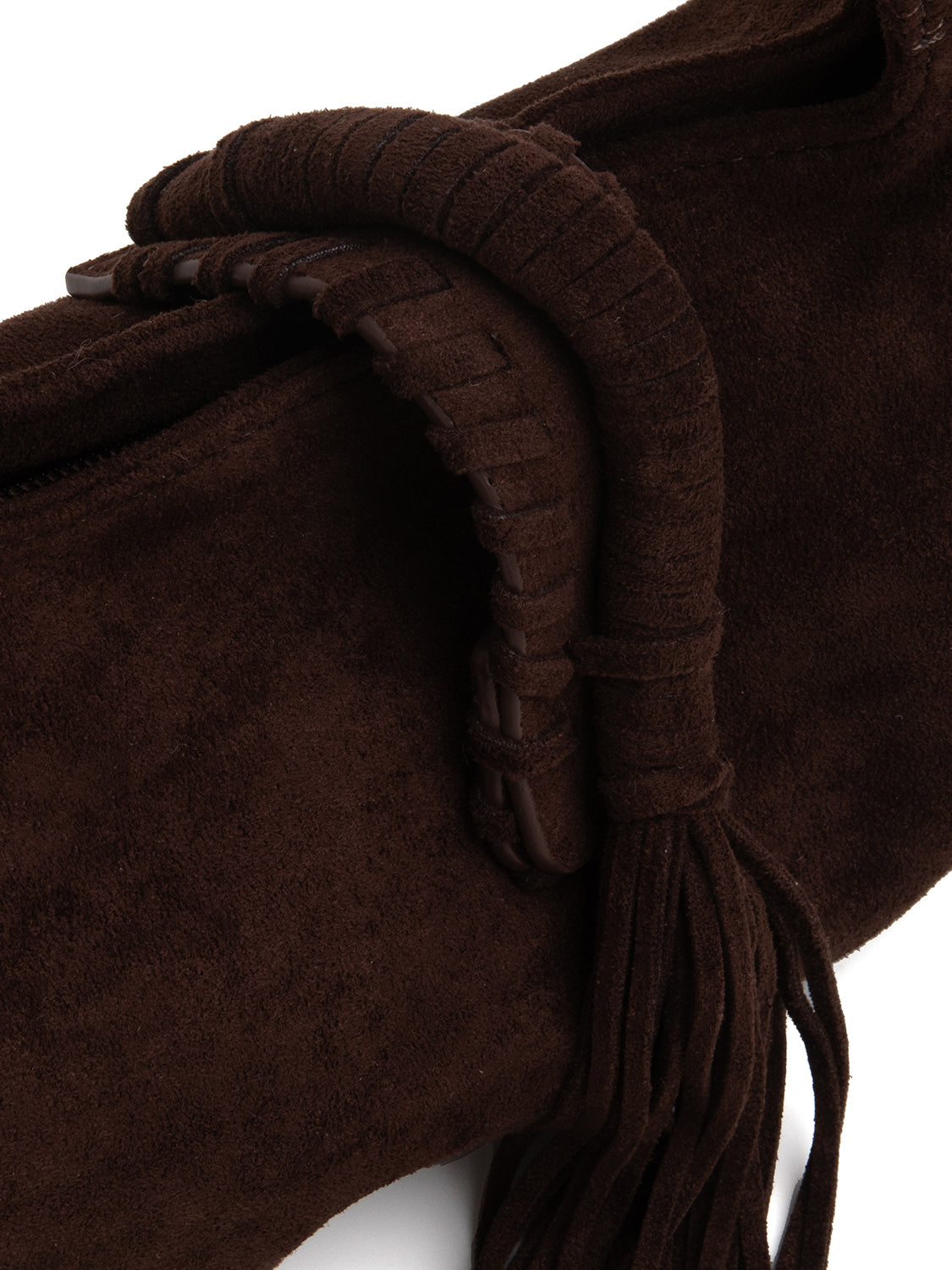 Borsa suede a mezzaluna - CIOCCOLATO