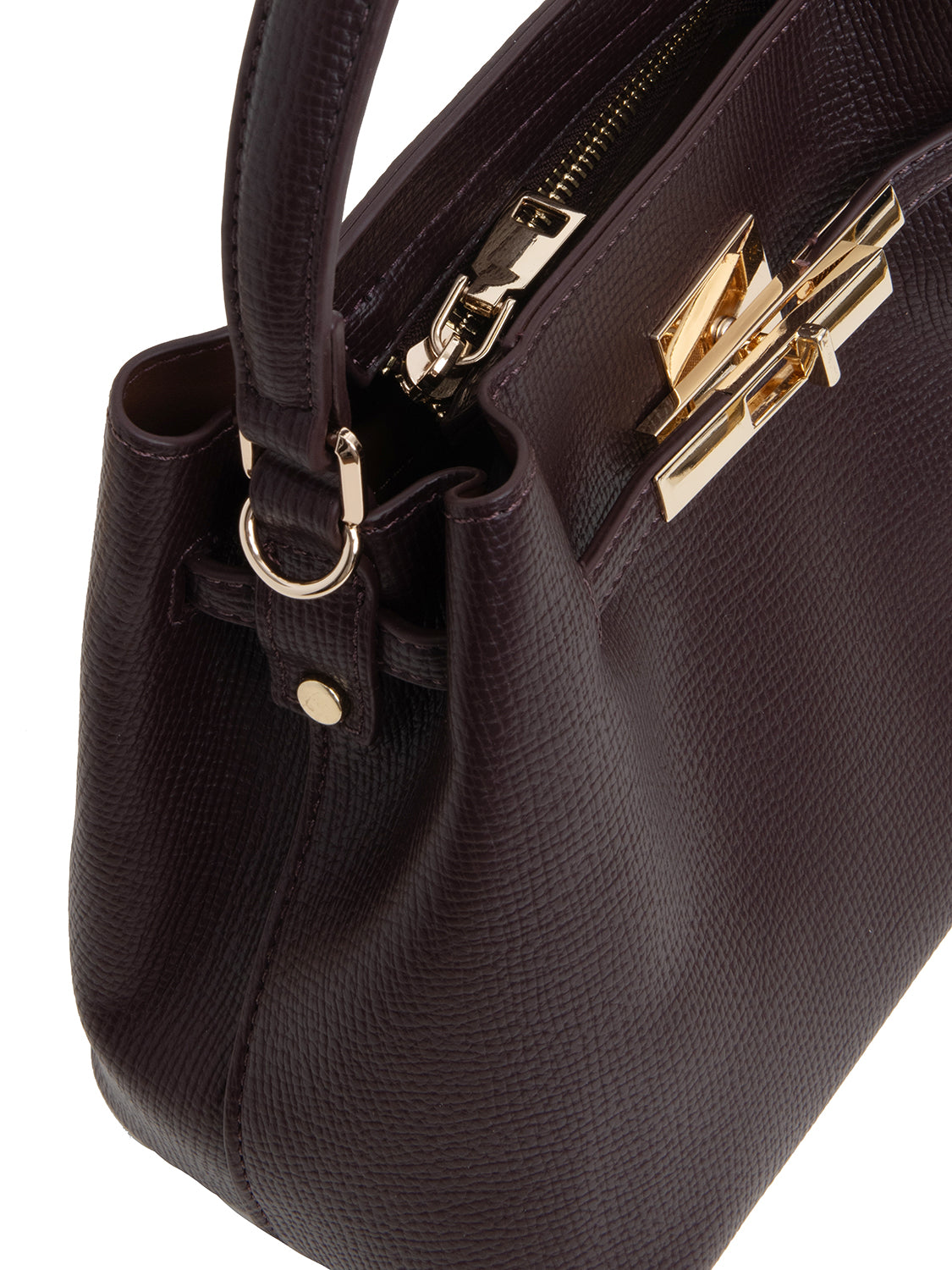 Borsa trapezoide con chiusura gold - VINO