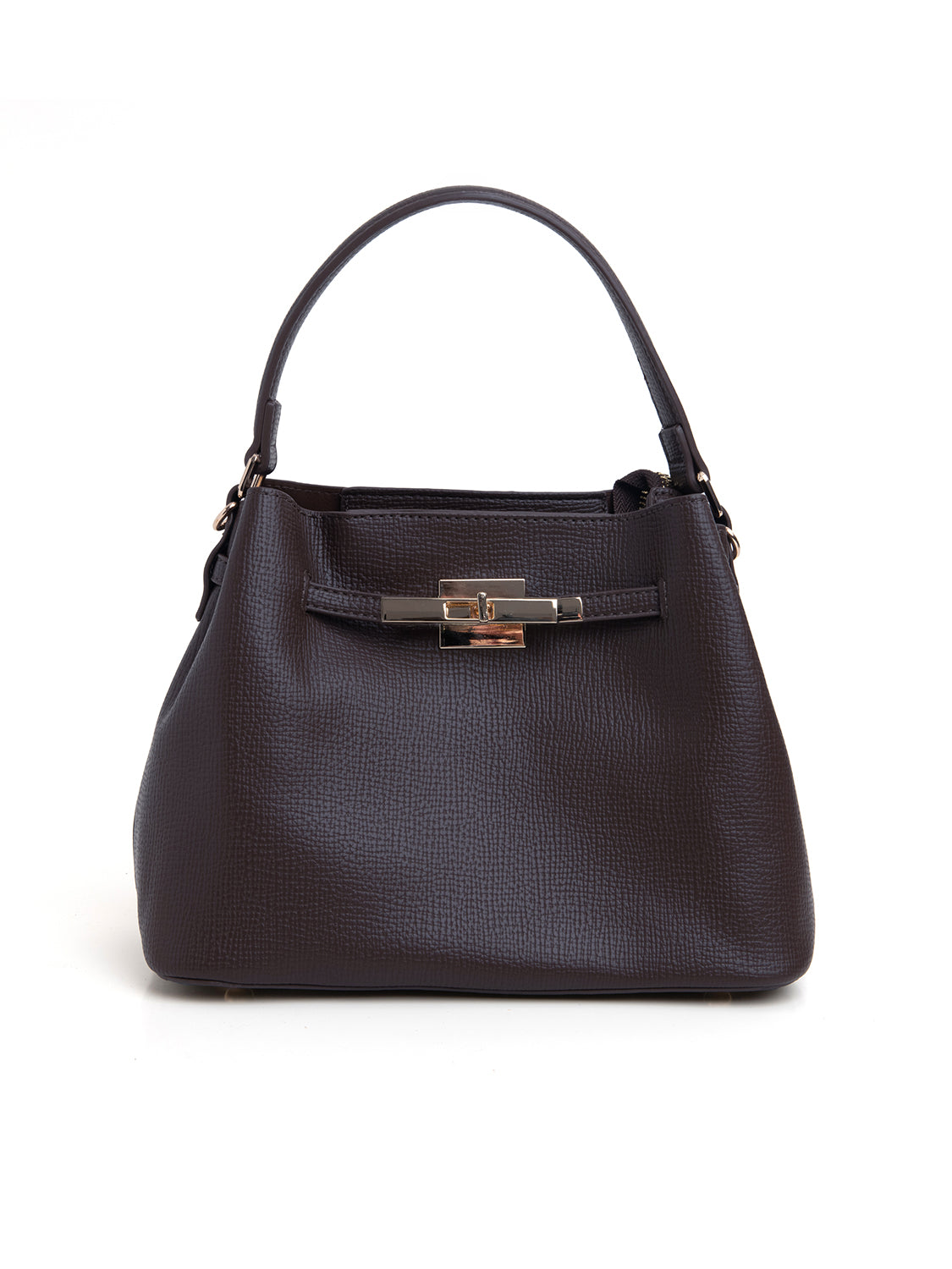 Borsa trapezoide con chiusura gold - VINO
