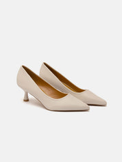 Classic heel 5 pump - BEIGE