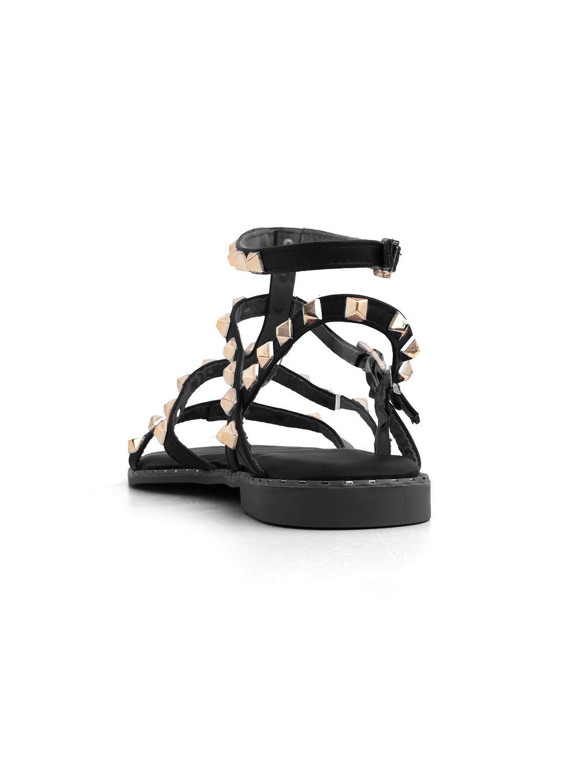Studded gladiator sandals - BLACK