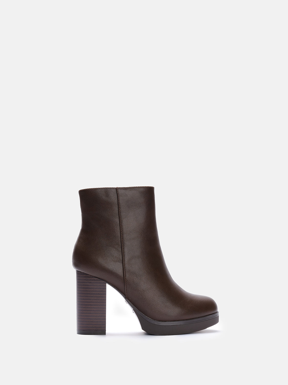 Heel 9 ankle boot with platform - BROWN