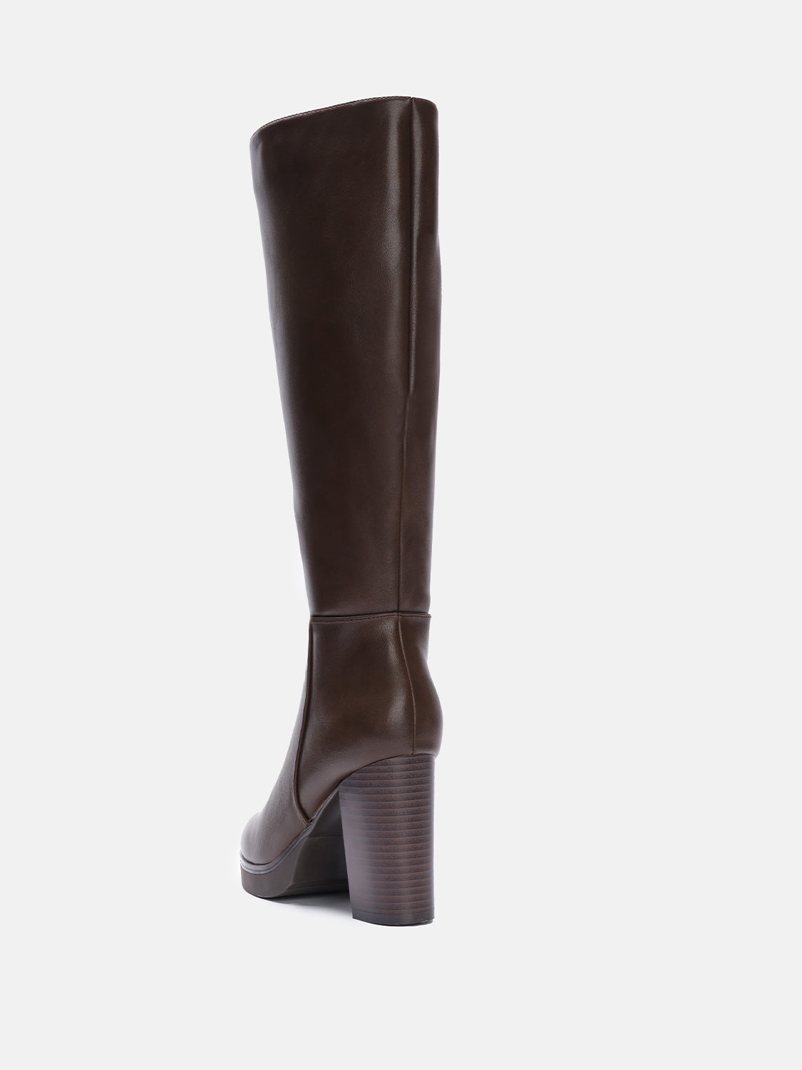 Boot with platform and 9 heel - BROWN