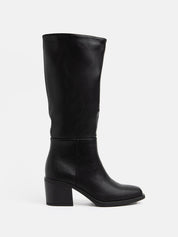 Square Heel Boot - BLACK