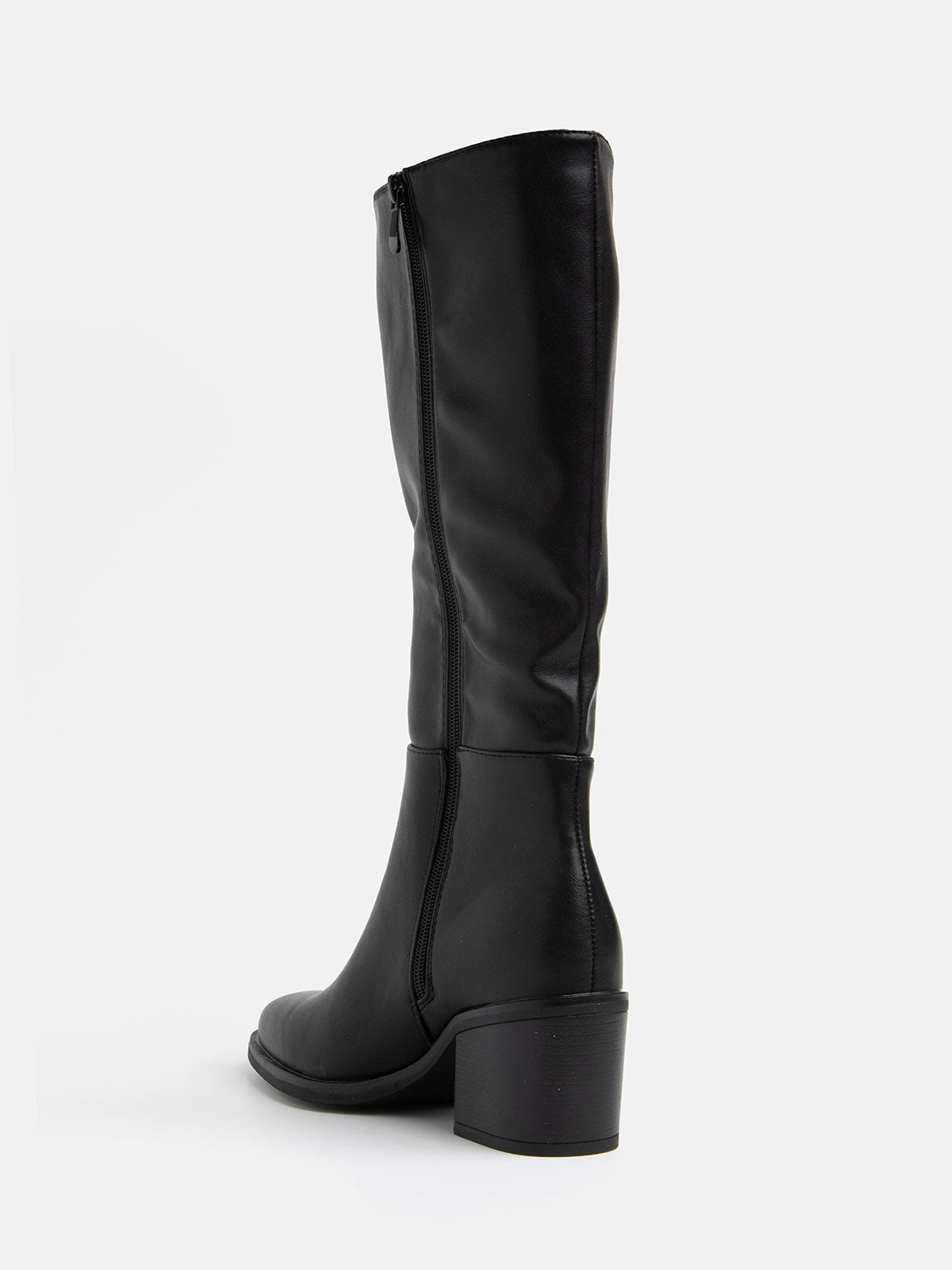 Square Heel Boot - BLACK