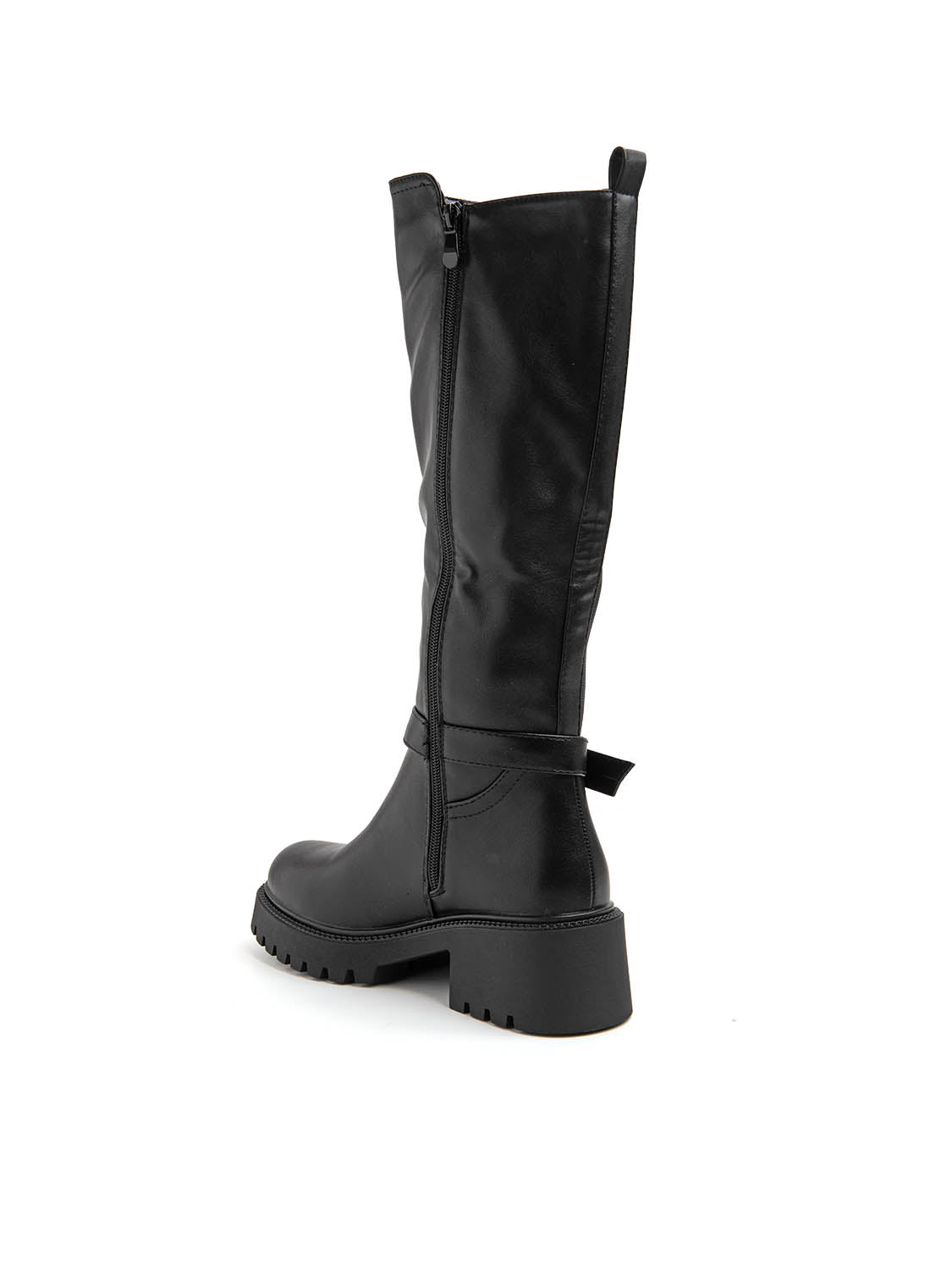Stivale con suola chunky e fibbia laterale - NERO