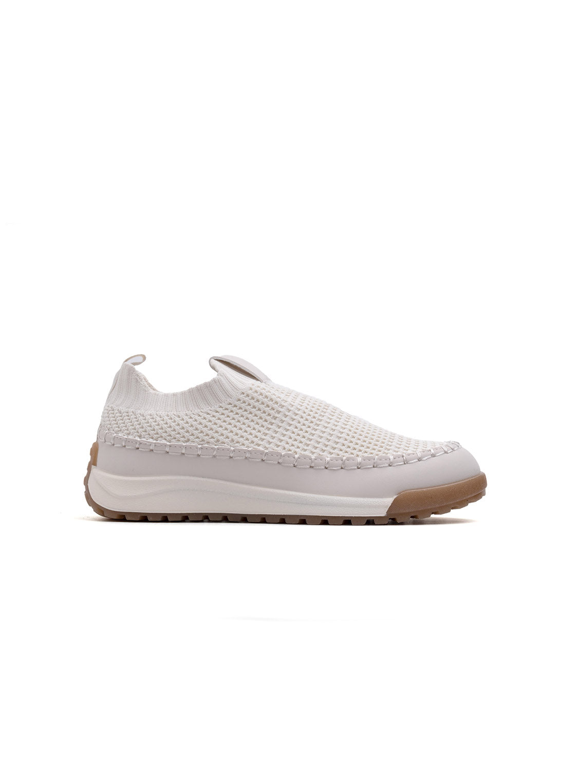 Sneaker slip-on intrecciata - BEIGE