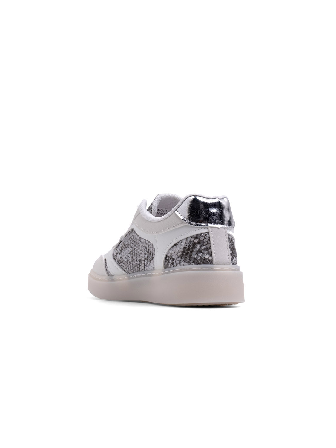 Sneaker bicolor pitonata - BIANCO