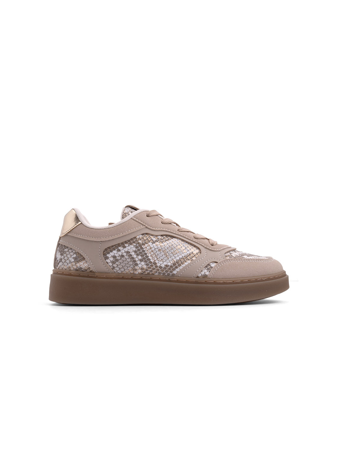 Sneaker bicolor pitonata - KHAKI
