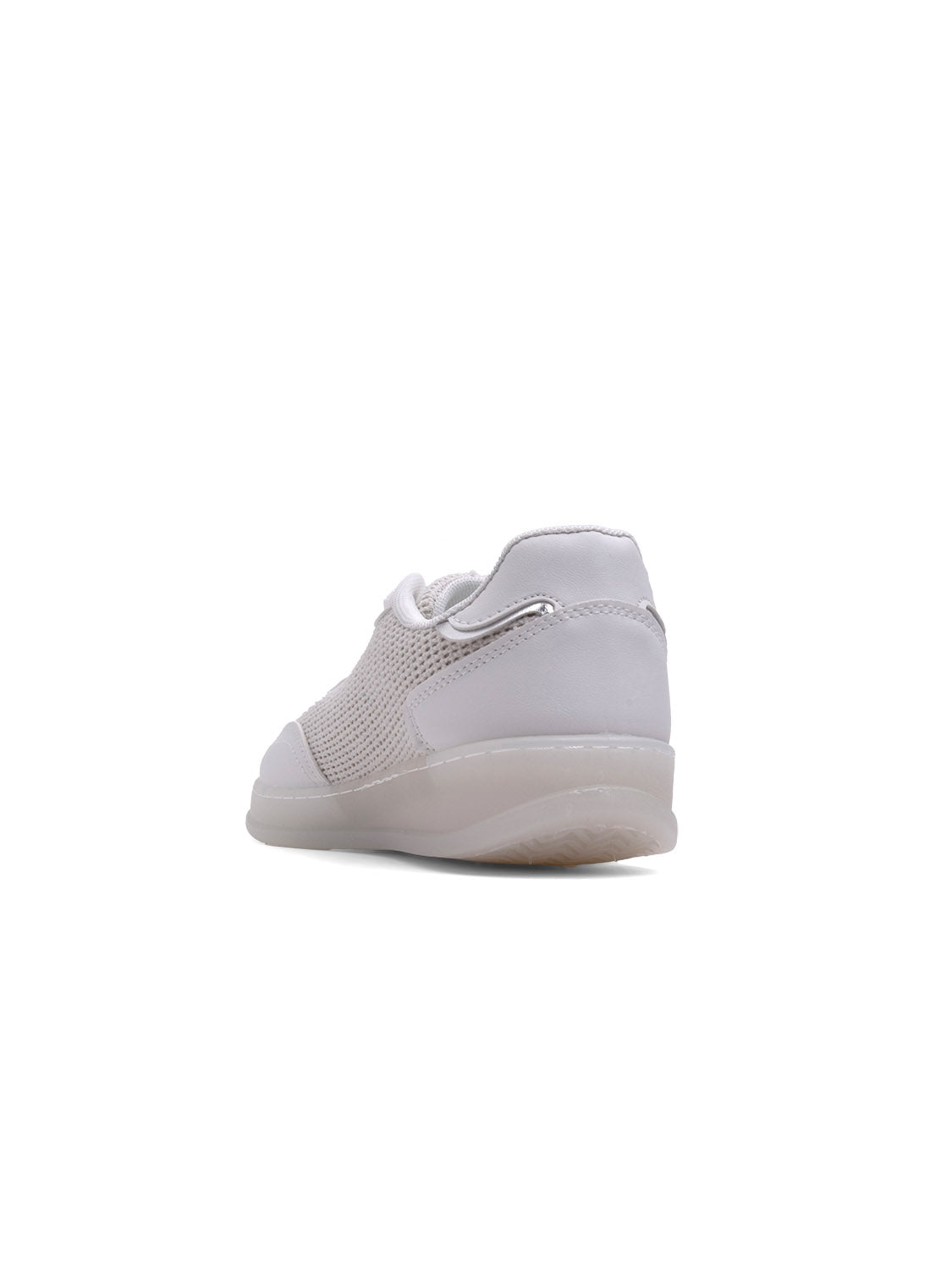 Sneaker tech-knit con stringhe - BIANCO