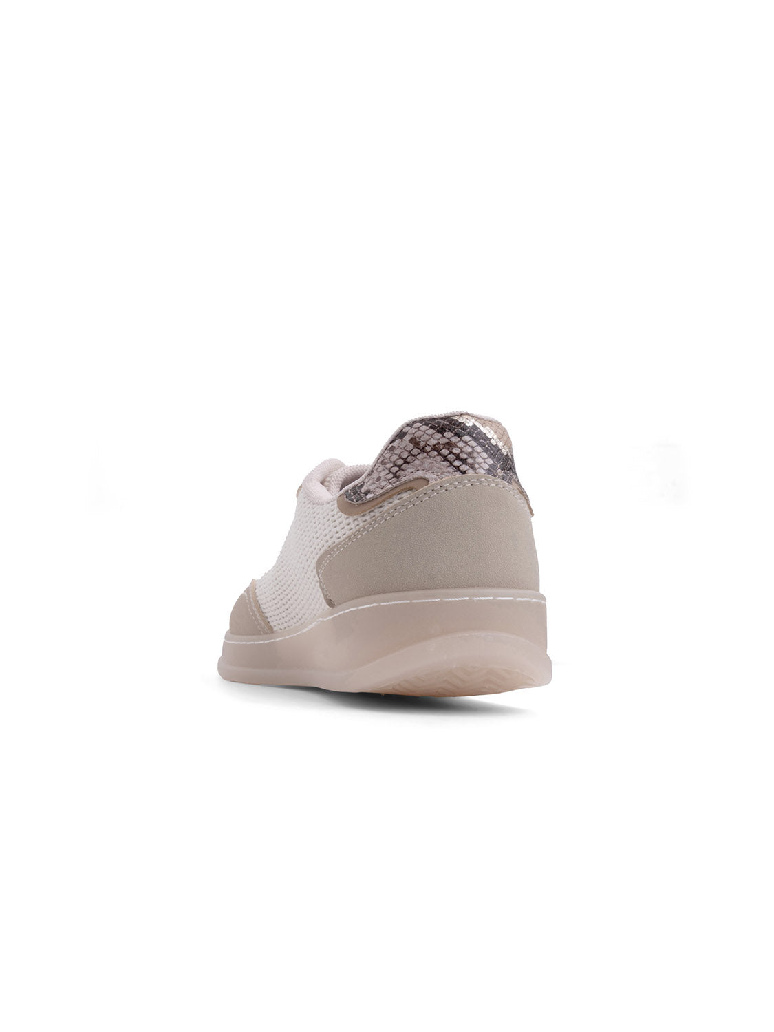 Sneaker tech-knit con stringhe - KHAKI