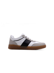 Color block slim sneakers - WHITE