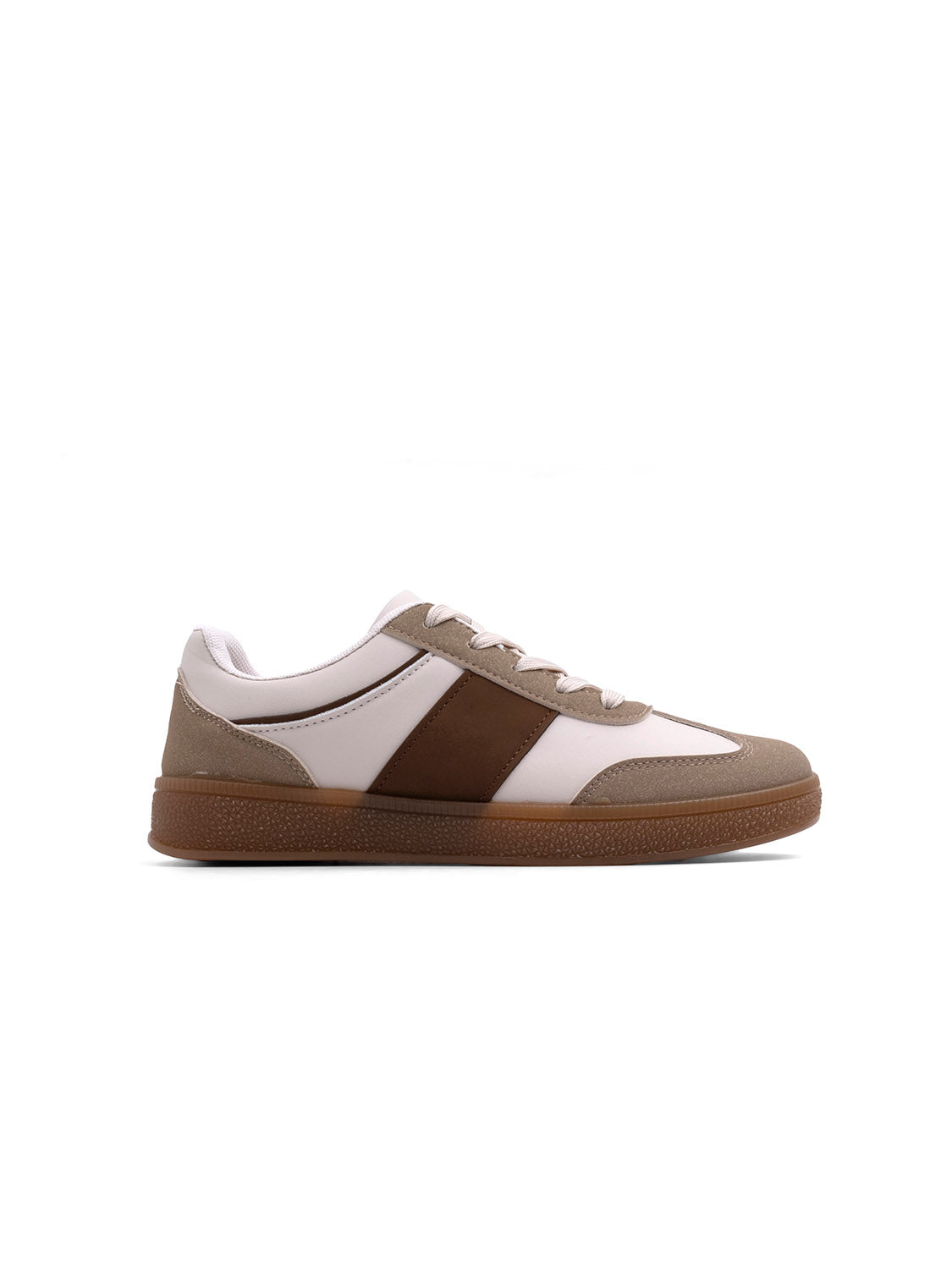 Sneaker slim color block - KHAKI