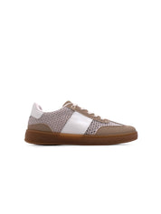 Perforated two-tone sneakers - KHAKI