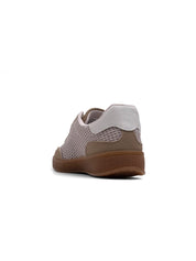 Perforated two-tone sneakers - KHAKI