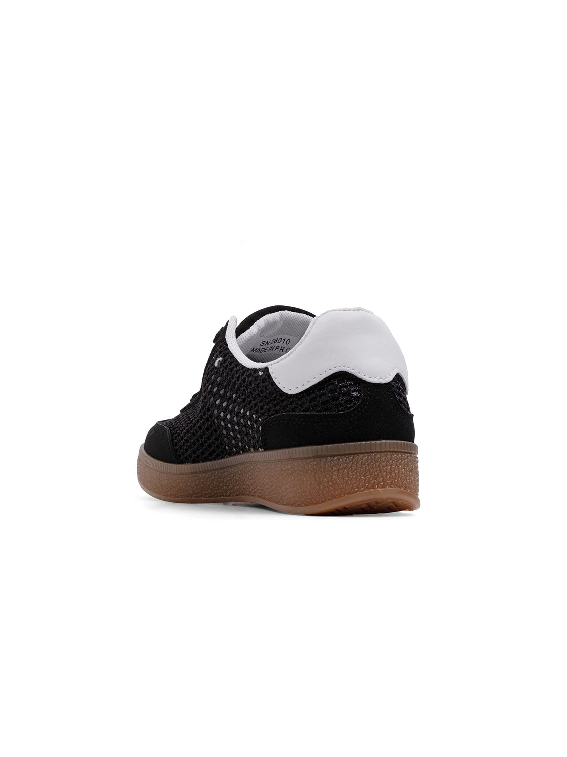 Perforated two-tone sneaker - BLACK