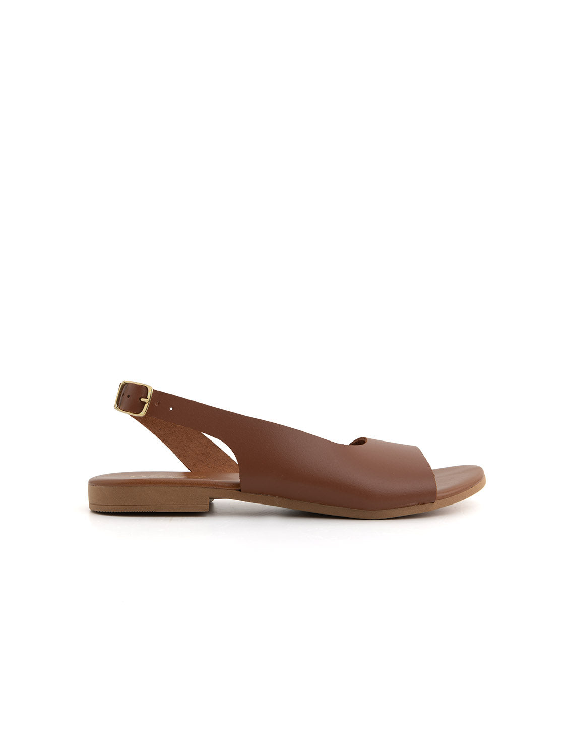 Sandalo minimal cross con cinturino in vera pelle - BRUCIATO