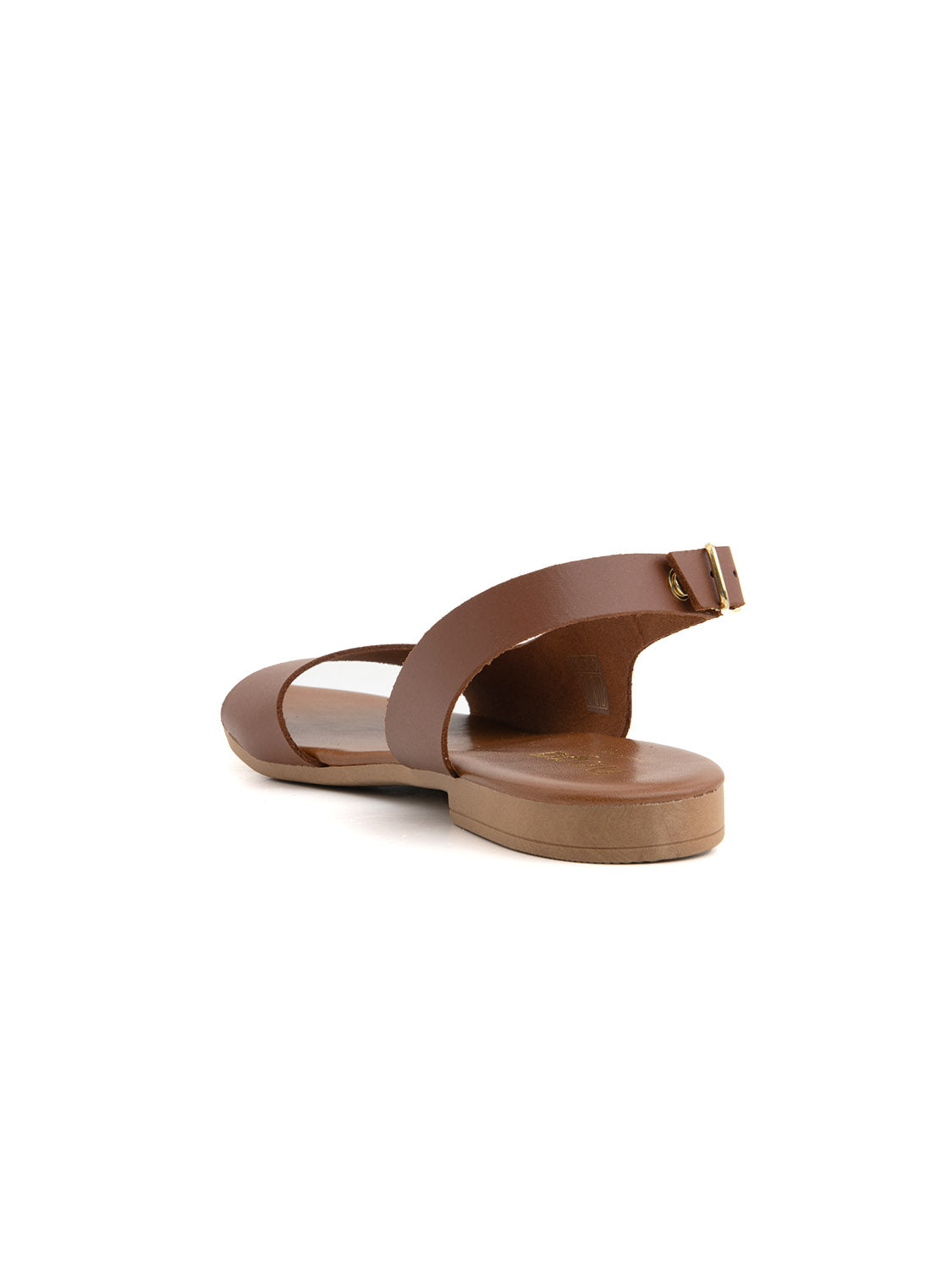 Sandalo minimal cross con cinturino in vera pelle - BRUCIATO