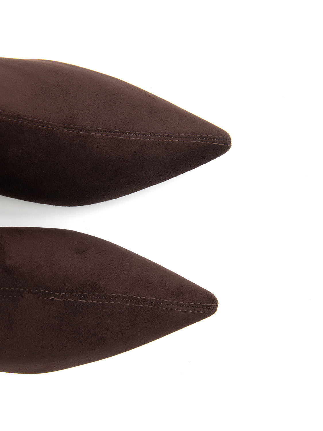 Stivale a punta sock style in simil camoscio - MARRONE