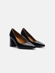 Pumps with wide heel 7 - BLACK