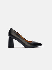 Pumps with wide heel 7 - BLACK