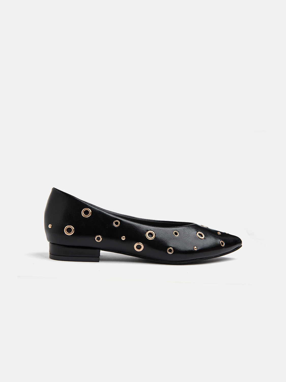 Ballerina 2 heel with eyelets - BLACK