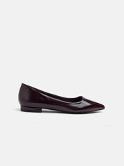 Ballerina slim-line a punta con tacco 2 cm - BORDEAUX