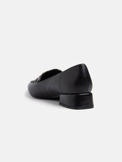 Ballerina heel 2 with faux suede inserts - BLACK