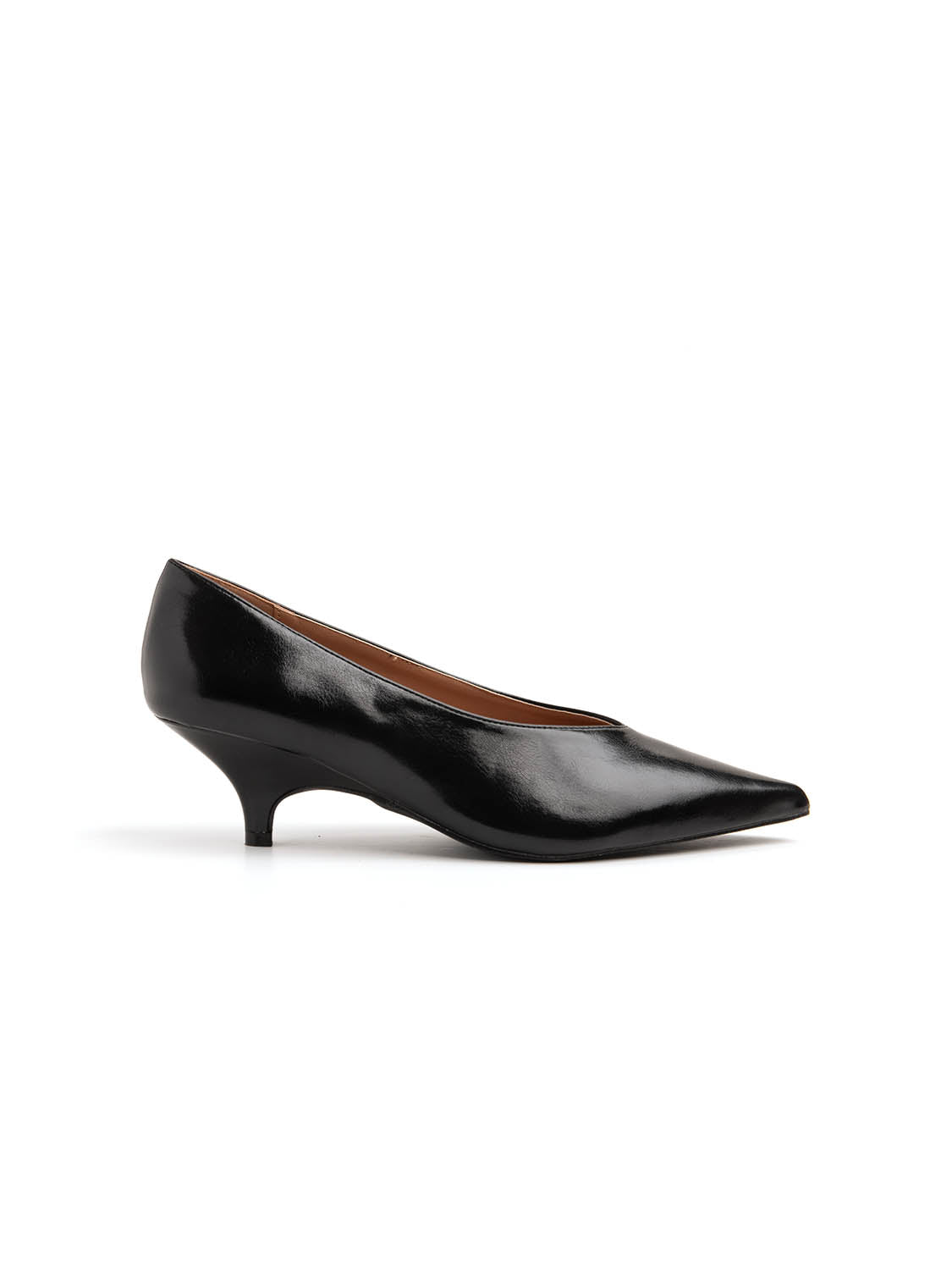 Decolleté con scollo a cuore e tacco 3 cm - NERO