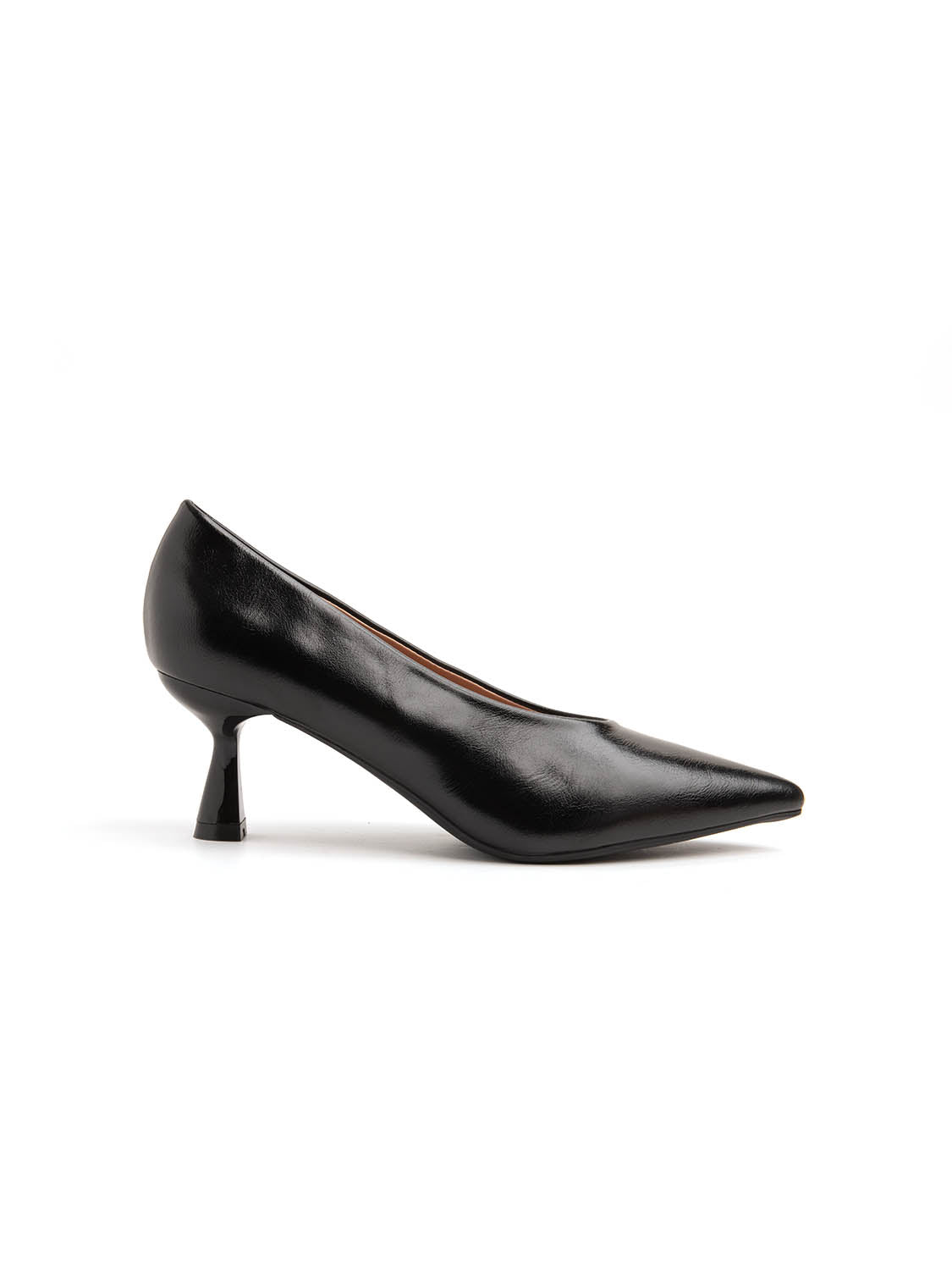Decolleté con scollo a cuore e tacco 10 cm - NERO