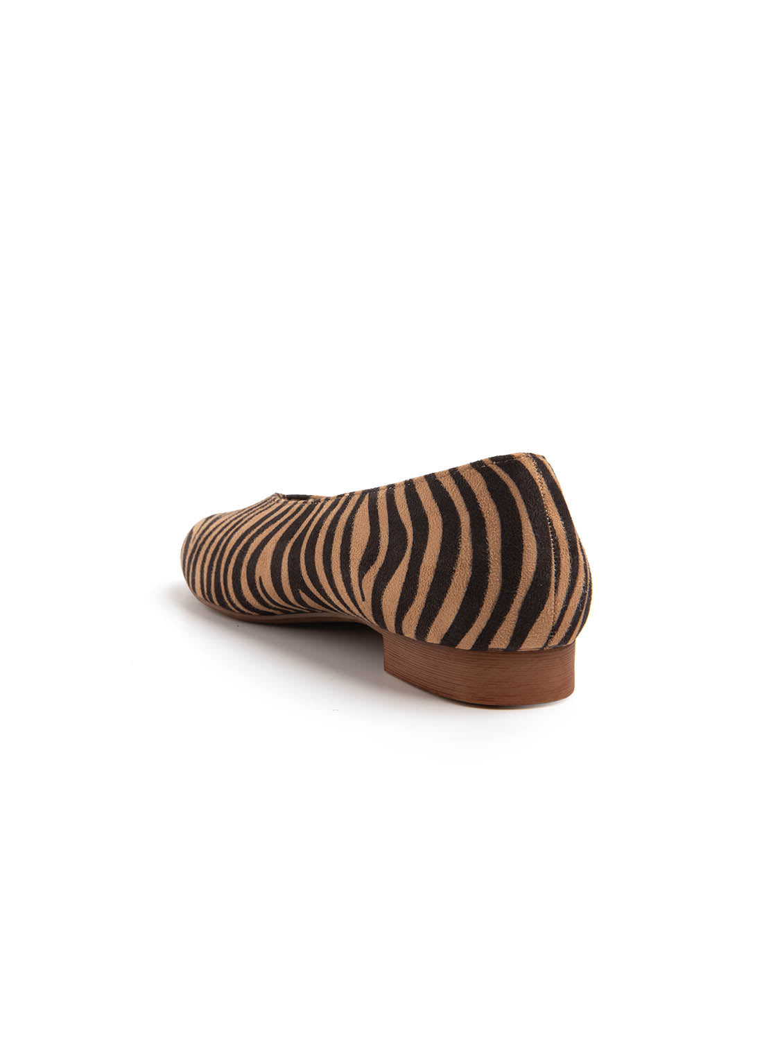 Ballerina con scollo a cuore e tacco 2 cm - ZEBRA