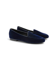 Friulana in velluto con cucitura - BLUE