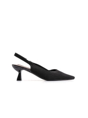 Slingback con trama micro-intrecciata - NERO